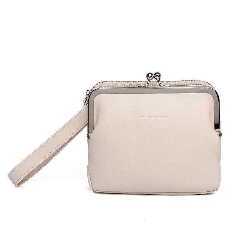 

2023 Summer Women s Simple Single Shoulder Crossbody Bag - Solid Color, Korean Style, Clip Closure, Small Square Handbag 18x15x5 cm