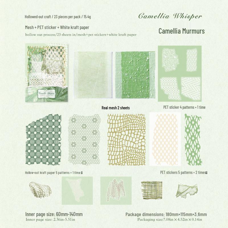 MòMò Mixed Mesh Paper Space Journaling Pack - Base 6 Styles