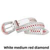 Women's European and American feng shui diamond leather belt, handmade diamond-encrusted fashionabl