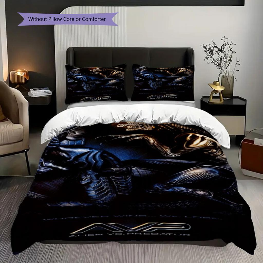 Alien Vs Predator Ultimate Clash Threepiece Set 1 Duvet Cover 2 Pillowcase Without Core Christmas Birthday Gift