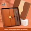 A5 Leather Loose-leaf Student Subject Notebook, Business Notepad, Diary, Work Meeting Record Book, Replaceable Inner Pages