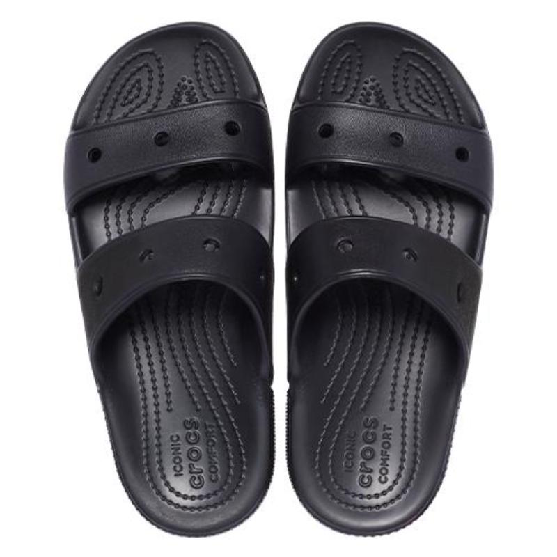 Crocs Comfortable Casual EVA Leather Spliced Non-Slip Shoes Unisex Black