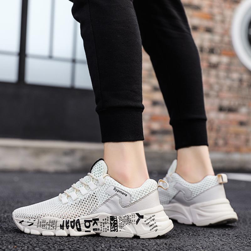 Summer New Breathable Mesh Shoes Men's Shoes Hollow Thin Large Hole Single Net Casual Sports Shoes Live Stream Men's Trendy Shoes