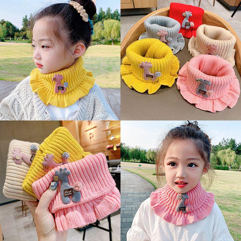 Autumn & Winter Cartoon Neck Warmer for Kids - Warm, Windproof Knit Shawl