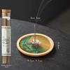 Zen Lotus Heart Sutra Incense Holder - Small Indoor Burner for Tea Ceremony and Sandalwood/Agarwood Incense