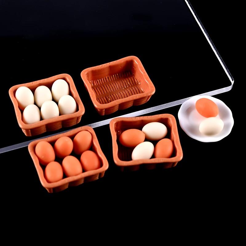 Miniature egg carton simulation decoration 1:12 dollhouse kitchen accessories shooting scene props, decorative ornaments