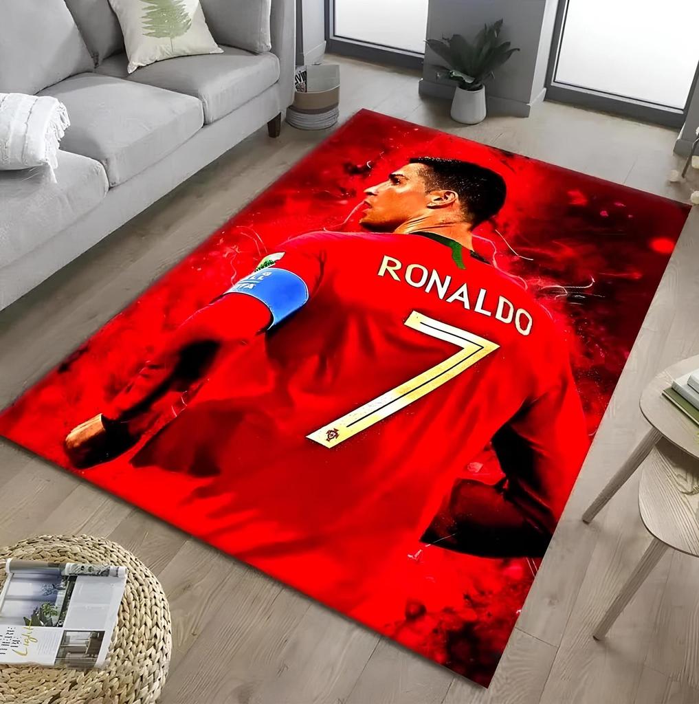 Cristiano Ronaldo Rug: Portugal Soccer Fan Carpet, Custom Printed