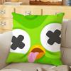 DDuolingo Cushion Cover Soft Durable Reversible Pillow Cover Home Car MultiScene Daily Comfort Pillowcase