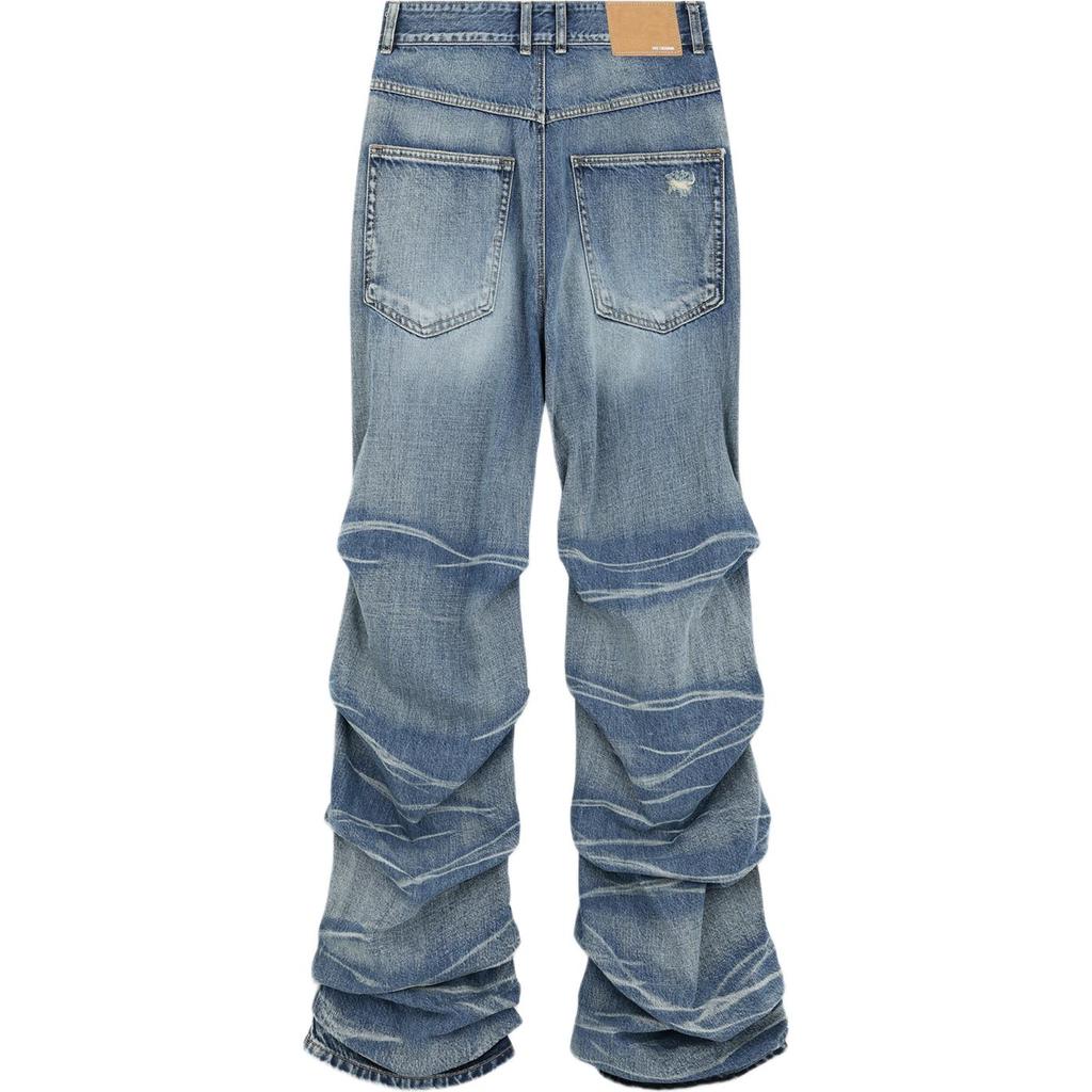 WE11DONE Jeans Men's Blue Straight Fit Pants WD-DP0-25-319-M-BL