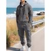 Men's Fall/Winter Fleece-Lined Set: Zipper Hoodie + Multi-Pocket Work Pants—A Stylish Two-Piece Set