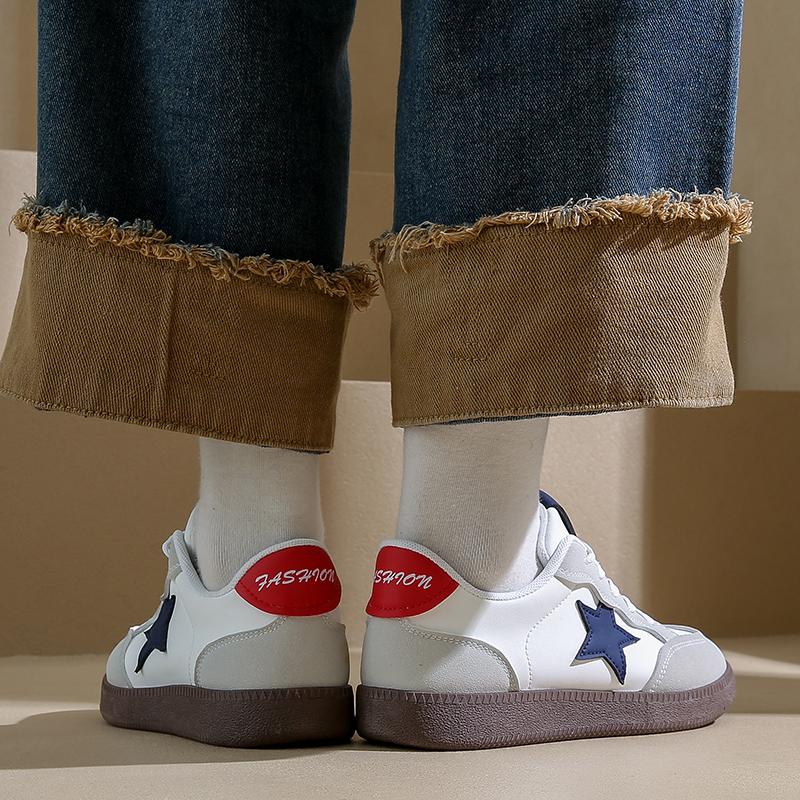 CRLAYDK Retro Women Fashion Sneakers Cute Lace Up Comfortable Skate Walking Shoes for Girls Casual Shopping Tennis Flats