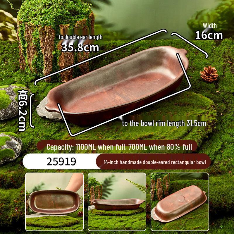 Melamine Plate for Gourmet Hot Pot, Barbecue & Shrimp: Mountain & Field Design