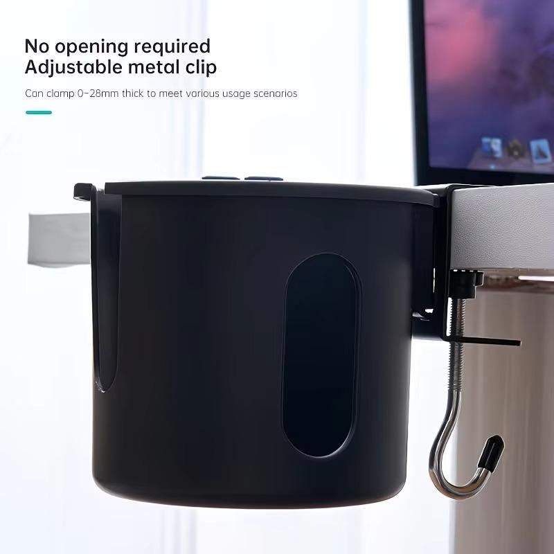 Multifunctional Desktop Cup Holder With Hooks Drink Storage Rack For Coffee Cups Water Bottles Pens Keys Home Office Desk Organizer
