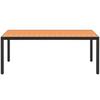 vidaXL Gartentisch Braun 185x90x74 cm Aluminium und WPC