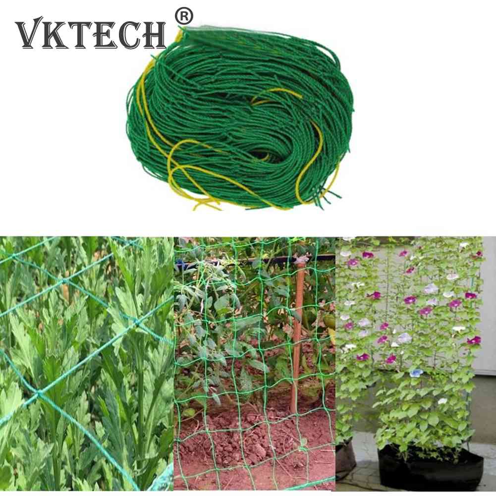 Lattice Net Green Gardening Plant Climbing Frame Mesh Wear-resistant Plant Support Net Heat-resistance for Cucumbers Watermelons