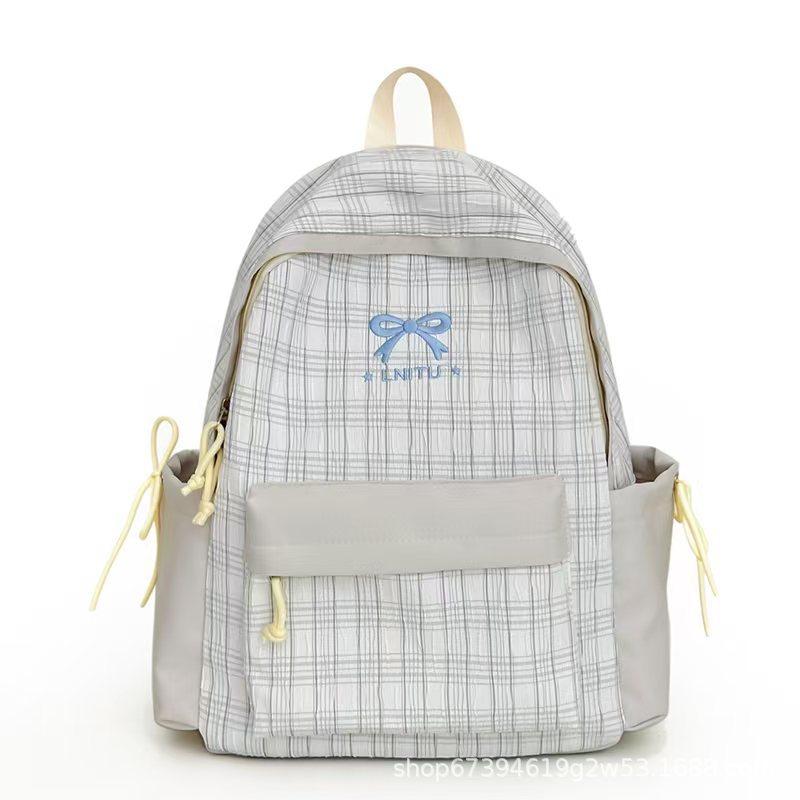 Zaino versione coreana a quadri zaino femminile zaino per studentessa di scuola media grande capacità alto valore 1011 nuovo zaino scolastico stile ragazza