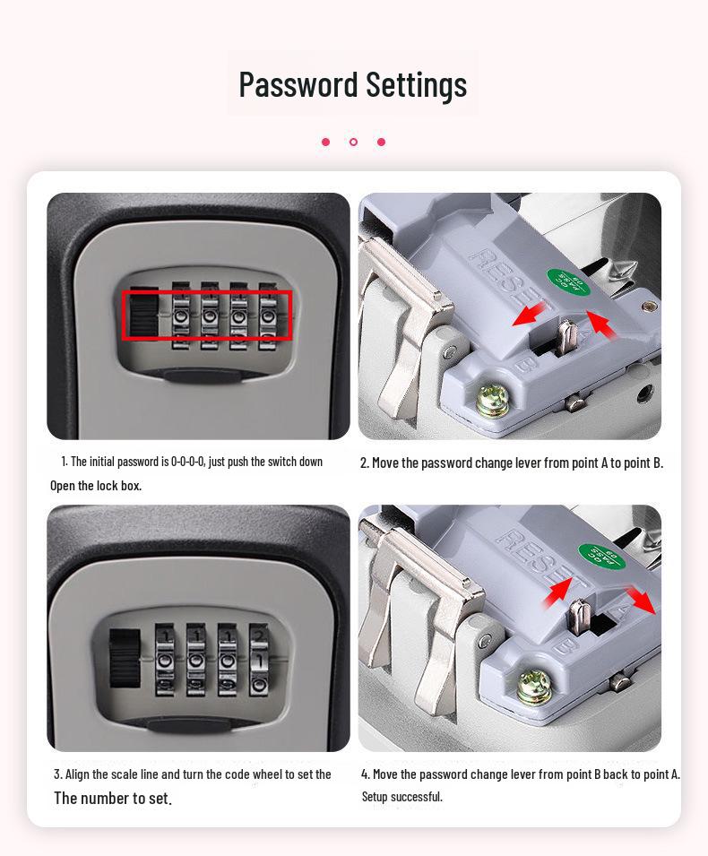Anti-Theft Key Lock Box for Home and Office