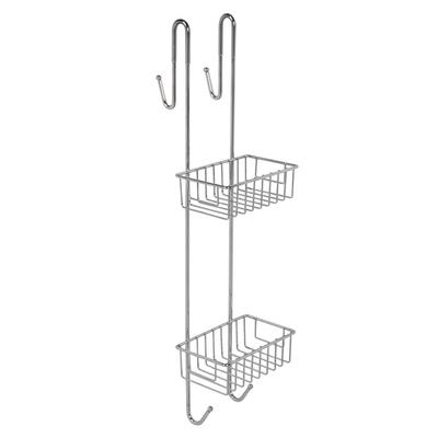 AWD INTERIOR 1423 Shower Shelf, Double, Chrome-plated Steel, Hanging