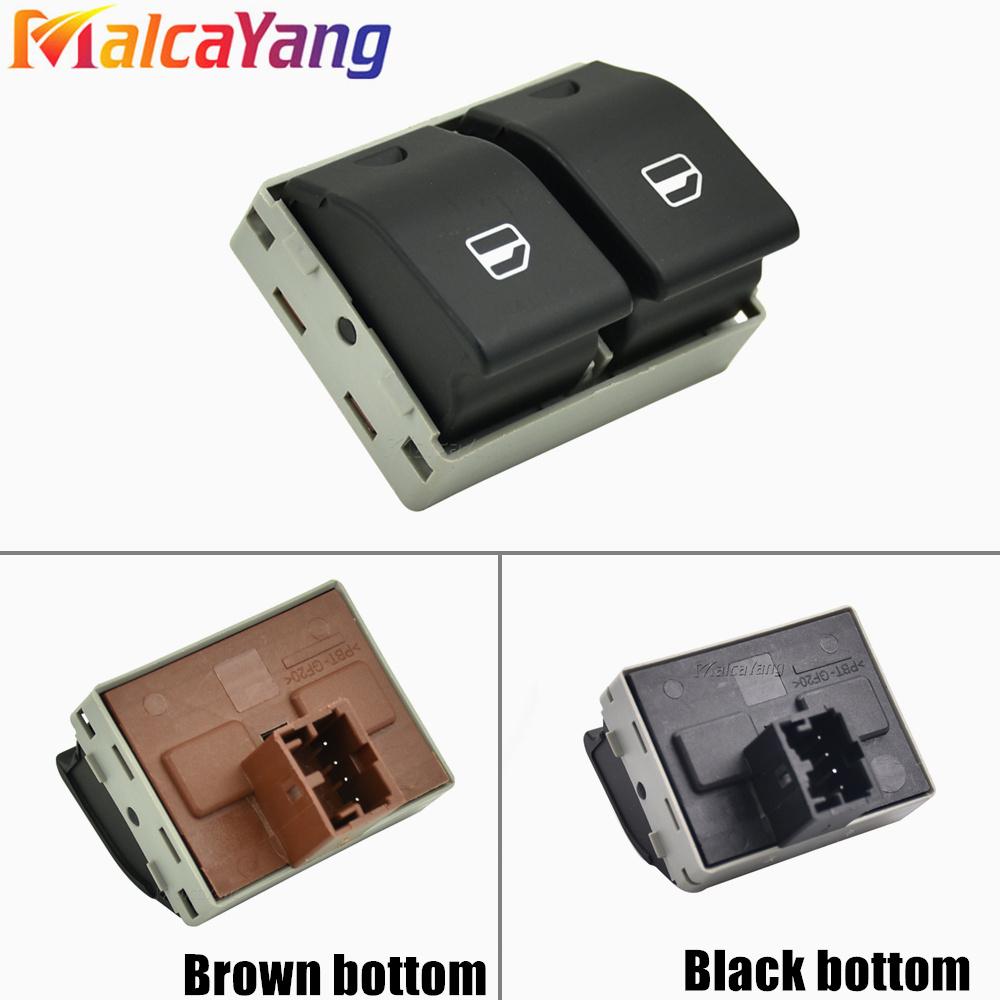 Car Glass Lifter Electric Switch Button Door Window Glass Switch Car Accessories For VW POLO 9N 01-09 OEM: 6Q0959858 Pushbutton Switches 3
