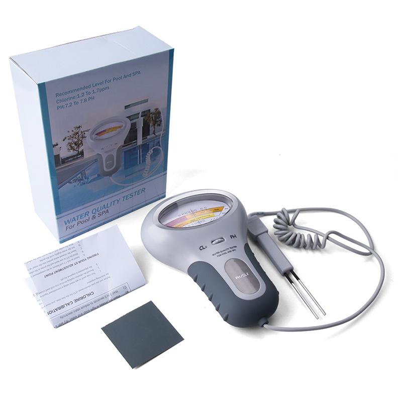 2 In 1 Ph Chlorine Meter Ph Cl2 Tester Swimming Pool Aquarium Water Quality Testing Tools Chlorine Measuring Device