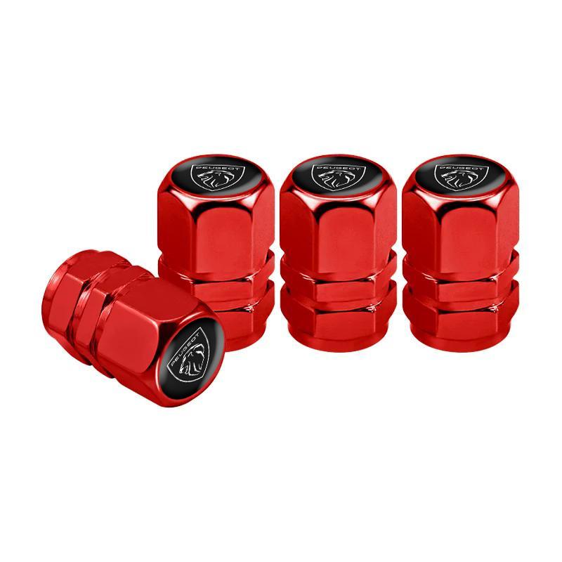 4 Pcs Metal Car Tire Valve Caps for Peugeot 205 206 207 208 301 307 308 406 407 408 508 2008 3008 4008 5008 105 106 107 108 RCZD