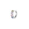 Shine Punk Stainless Steel Colorful Zircon Pendant Hoop Earrings For Women Girls Ear Jewelry Party Gifts