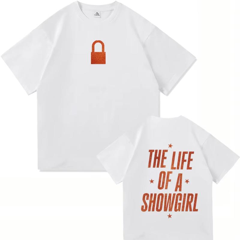 TS 12 The Life of A Showgirl Album TShirt Fashion Men Women Clothing Harajuku High Quality Tops for Lover Gifts Cotton TShirts