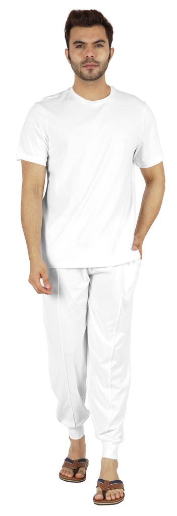 Inkmeso Solid Nightwear For Mens 2 Piece Sleepwear T-shirt And Pants Pajama Set Short Sleeve Pjs Loungewear