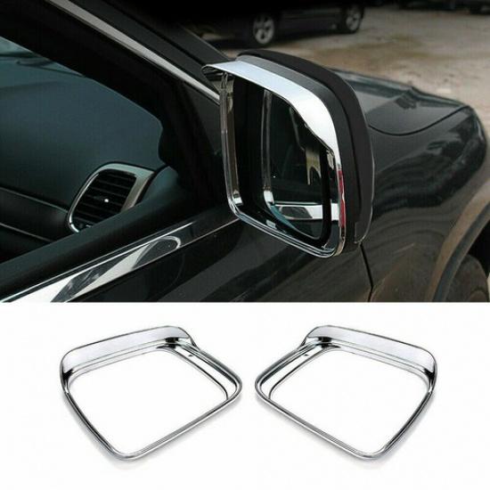 Side Door Rearview Mirror Rain Eyebrow Cover Trim For Jeep Grand Cherokee 11-20