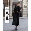 Demana Women's Warm Velvet Semi-High Neck Top & Skirt Set