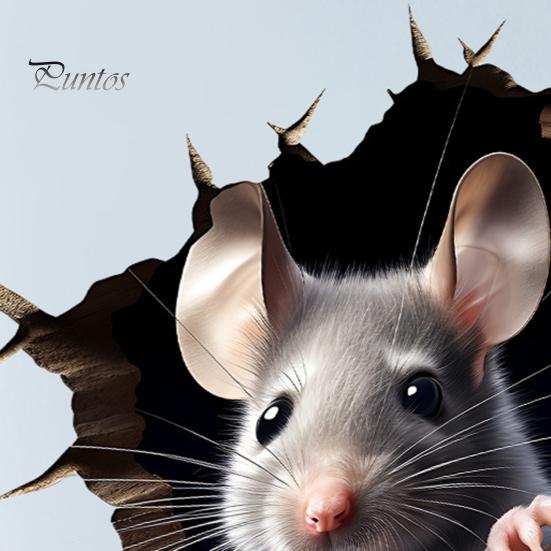 Wasserdichter PVC-Tieraufkleber Graue Maus Spähend Wandaufkleber, 3D-Loch-Effekt-Sticker, Abnehmbare Wandmalerei für Wohnzimmer Schlafzimmer Fenster Langlebig Außen