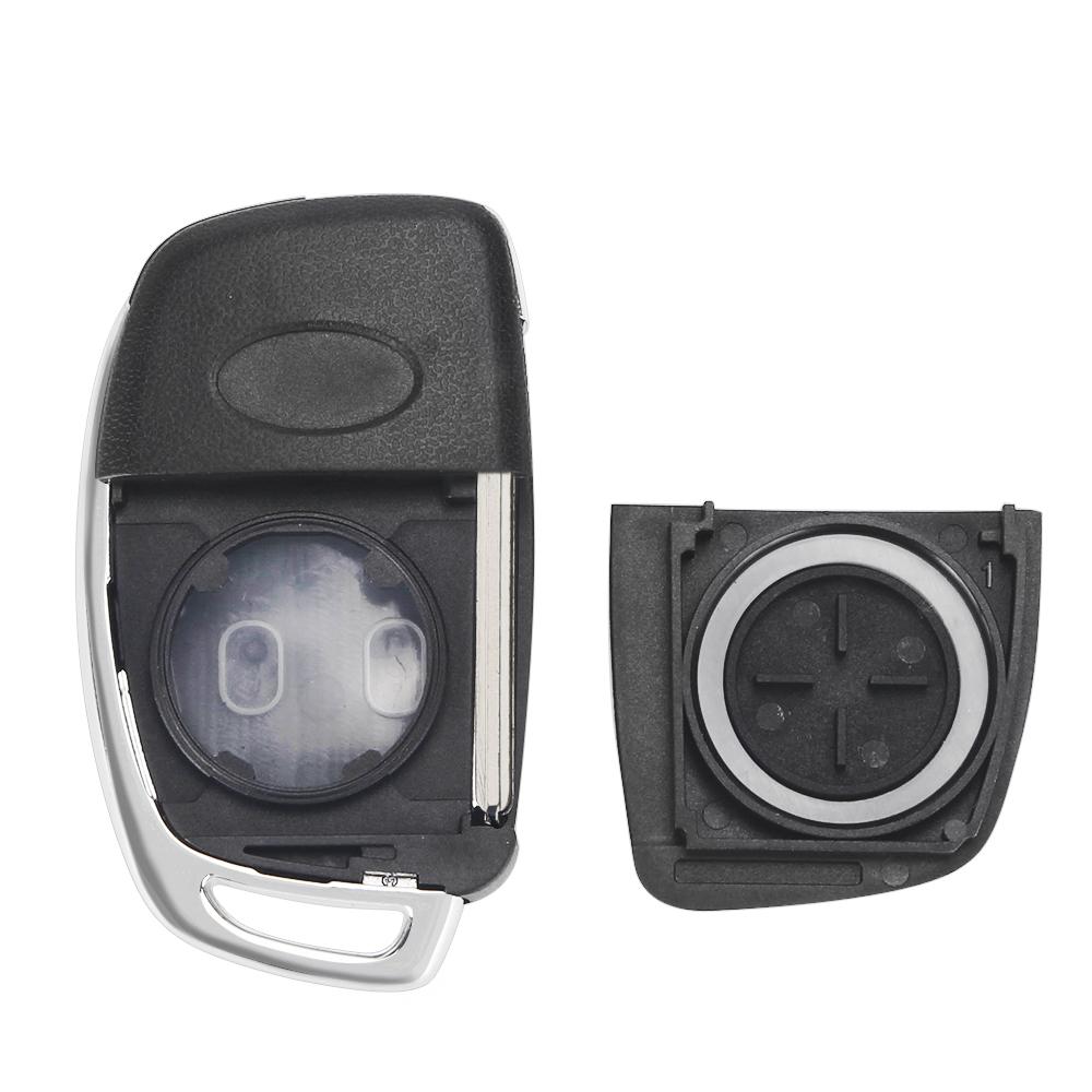 Funda de Mando de Coche Plegable para Hyundai Solaris Ix35 Ix45 Elantra Santa Fe Hb20 Verna Hy15/Hy20/Toy40 Hoja 3 Botones