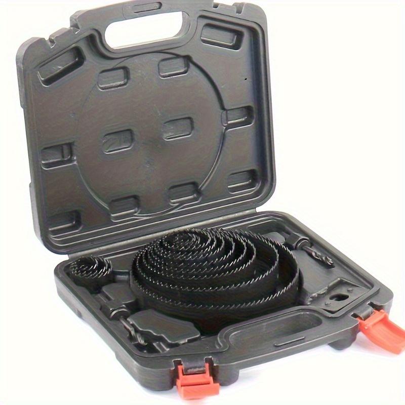 19-piece Hole Saw Kit, Hole Saw Set With Red Case Include 13pcs 3/4"-6"(19-152mm) Saw Blades, 2pcs Mandrels, 2pcs Drill Bits