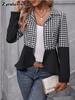Trendy Thin Herringbone Texture Gradient Button Small Exclusive Jacket Coat Suit