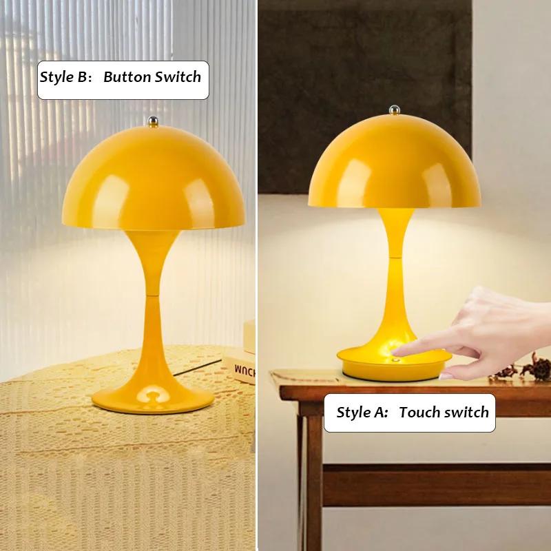Nordic Danish Designer Table Lamp Home Bedroom Bedside Light Lantern Medieval Creative Dimming Touch Night Light Decor Desk Lamp