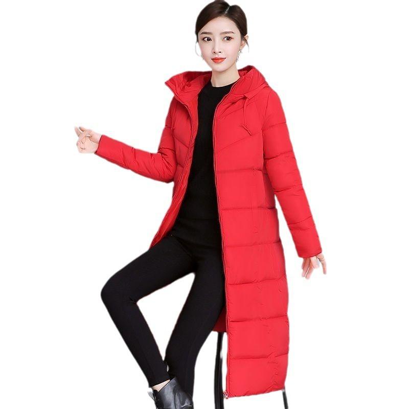 Cotton winter women's long cotton-padded clothes 2025 new foreign-style mother clothes windproof and warm women's cotton-padded jackets