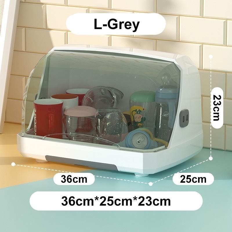 Cup Rack Dustproof Cover Clear View Cup Drainer Large Capacity Quick Drain Kitchen Organizer