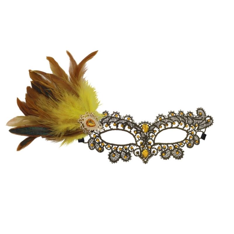 Venetians Mask Eye Mask Feather Half Face Mask Eye Mask for Masquerades Proms,Halloween Party,Cosplay,Photo Shoot Gift