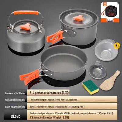 OEING Outdoor Camping Cookware Set with Kettle