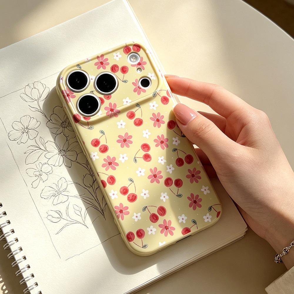 Cherry Xiaohua is suitable for anti-drop Apple 17max protective case niche iPhone16/17Pro mobile phone case new model