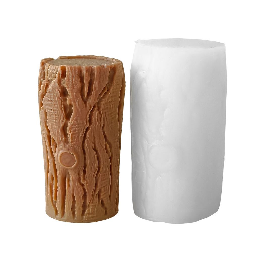 Unique Handmade Moulds Tree Stump Shape Candle Silicone Molds Suitable for Crafting Enthusiasts and Home Decors Lovers