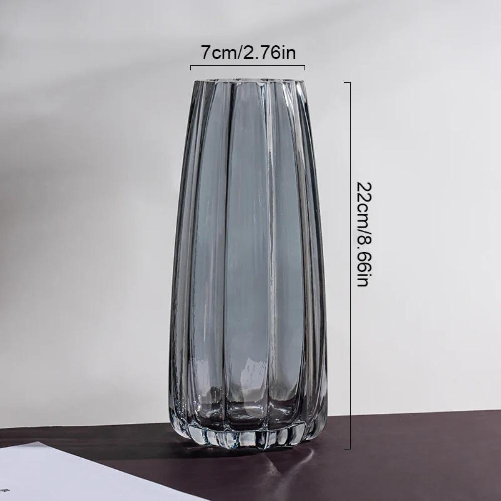 Modern Simple Vertical Glass Vase for Hydroponic Flowers Colorful Creative Vase Home Table Decoration Gift for Greenhouse