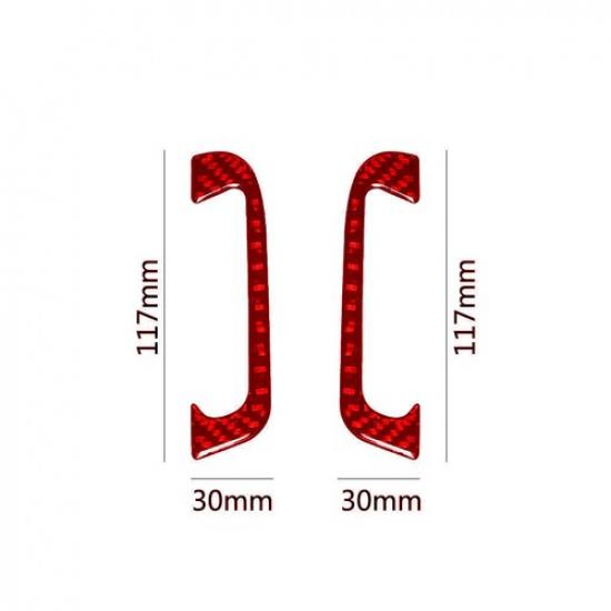 2Pcs Red Carbon Fiber Interior A-pillar Air Vent Cover Trim For Dodge Durango