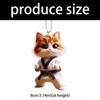 Textured Martial Arts Stylish Acrylic Automotive Decoration Cute Animal Keychain For Rear View Mirror Home Vehicle Use