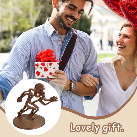 Football Player Ornament Minimalist Line Rugby Player Figurine Collectible Home Office Desktop