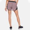Under Armour Fly-By 2.0 Running Shorts Women Shorts Gray Pink 1350196-662