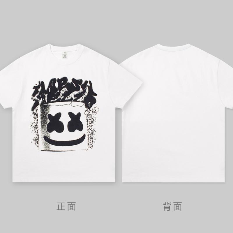 Marshello Cotton Candy 100 Dj Peripheral Short-sleeved T-shirt Men Ssk Vac Electrosyllabic Gear Wear Matching Clothing T-shirt