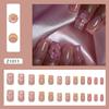 Press On Nail French Tip Square Nail Tips Fake Nail with Designs Artificial Acrylic Nail Full Cover Acrylic False Nail