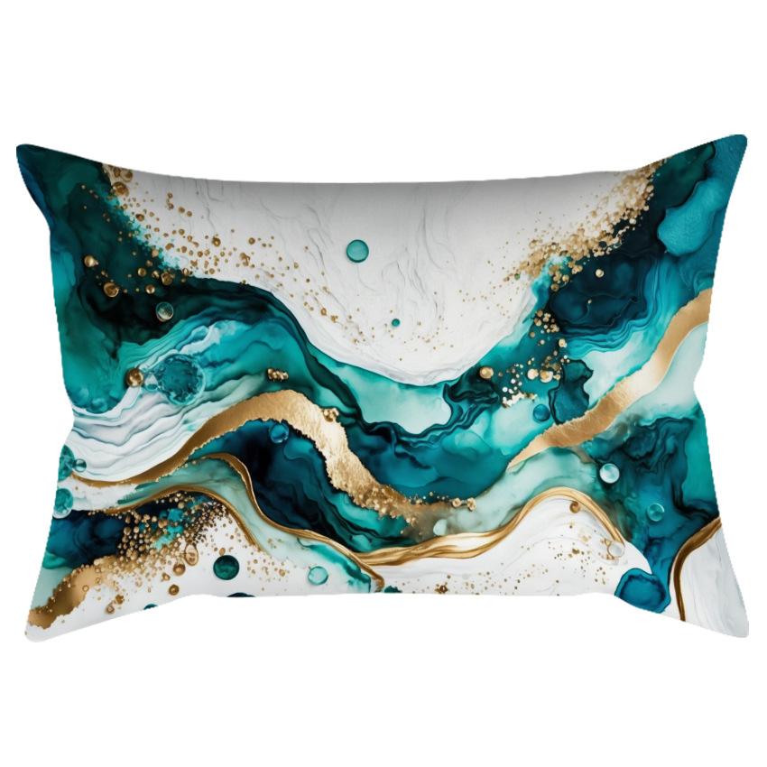 

Simple Watercolor Marble Pillow Cover Living Room Home Sofa Bedroom Pillow Cover Imitation Super Printed Cushion 30 * 50Cm