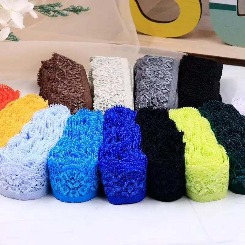 Color Elastic Lace High Quality Soft Elastic Lace Accessories with Hollow Elastic Lace DIY Apparel Sewing Supplies